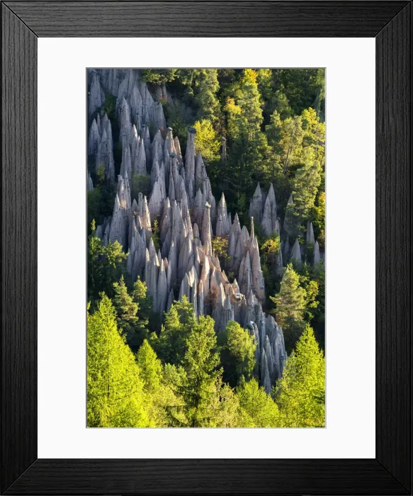 Framed Print : Earth pyramids, Renon- Ritten, South Tyrol, Italy