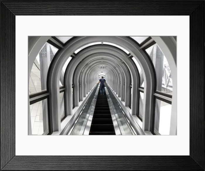 Framed Print : A man takes the escalator up the Umeda Sky building, Osaka, Kansai, Japan Framed Print : A man takes the escalator up the Umeda Sky building, Osaka, Kansai, Japan