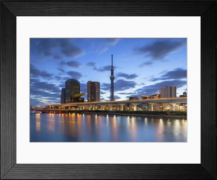 Framed Print : Tokyo Skytree and Sumida River at dawn, Tokyo, Japan Framed Print : Tokyo Skytree and Sumida River at dawn, Tokyo, Japan