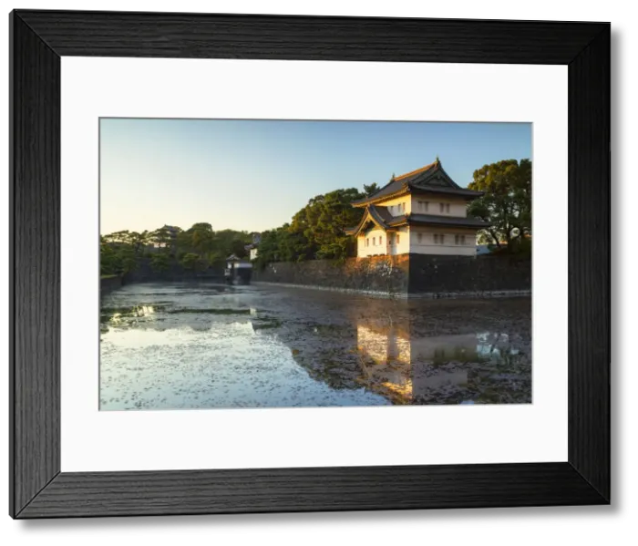 Framed Print : Moat of Imperial Palace at sunset, Tokyo, Japan Framed Print : Moat of Imperial Palace at sunset, Tokyo, Japan