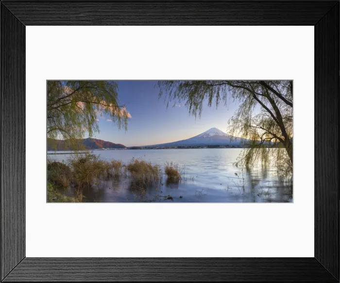 Framed Print : Mount Fuji and Lake Kawaguchi at sunset, Yamanashi Prefecture, Japan Framed Print : Mount Fuji and Lake Kawaguchi at sunset, Yamanashi Prefecture, Japan