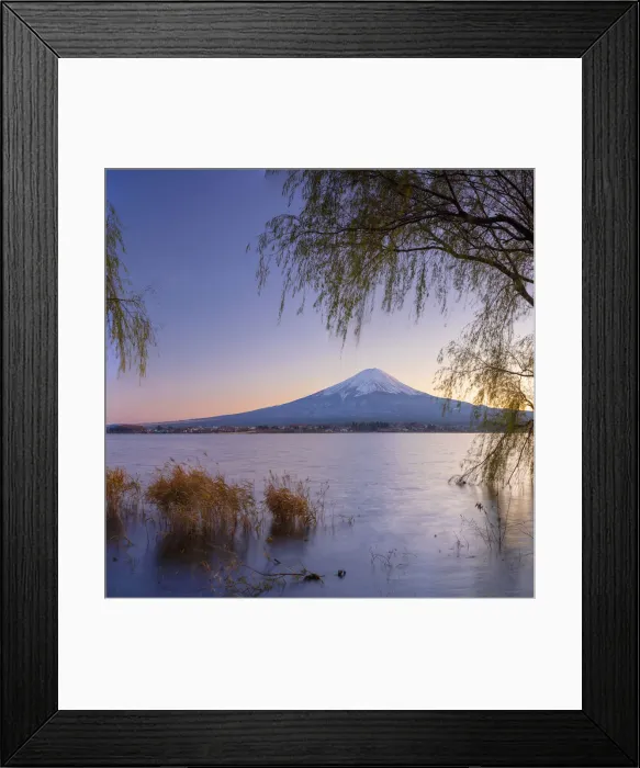 Framed Print : Mount Fuji and Lake Kawaguchi at sunset, Yamanashi Prefecture, Japan Framed Print : Mount Fuji and Lake Kawaguchi at sunset, Yamanashi Prefecture, Japan