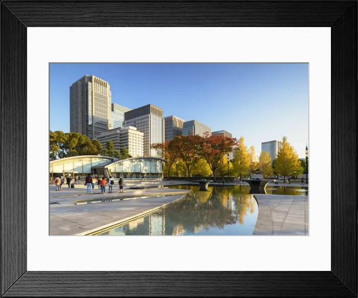 Framed Print : Skyscrapers of Marunouchi and Wadakura Fountain Park in the grounds of Imperial Palace Framed Print : Skyscrapers of Marunouchi and Wadakura Fountain Park in the grounds of Imperial Palace