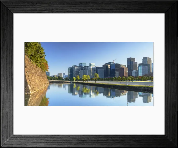 Framed Print : Skyscrapers of Marunouchi and moat of Imperial Palace, Tokyo, Japan Framed Print : Skyscrapers of Marunouchi and moat of Imperial Palace, Tokyo, Japan