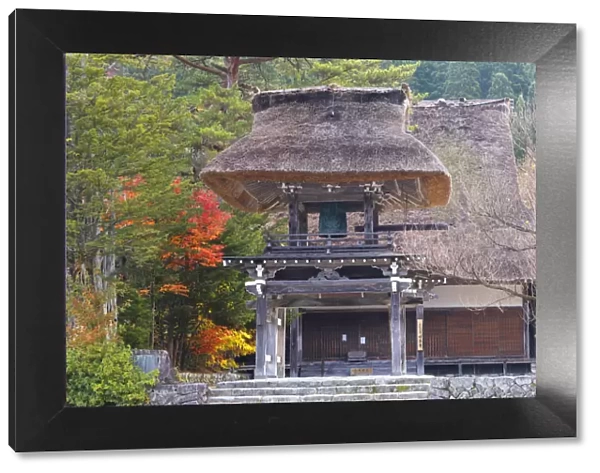 Gate of temple, Ogimachi (UNESCO World Heritage Site), Shirakawa-go, Toyama Prefecture