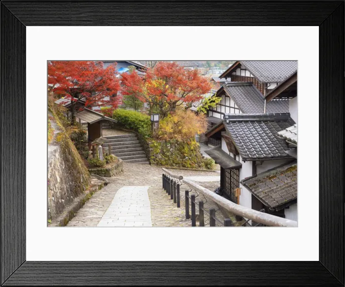 Framed Print : Nakasendo Way passing through Magome, Gifu Prefecture, Japan Framed Print : Nakasendo Way passing through Magome, Gifu Prefecture, Japan