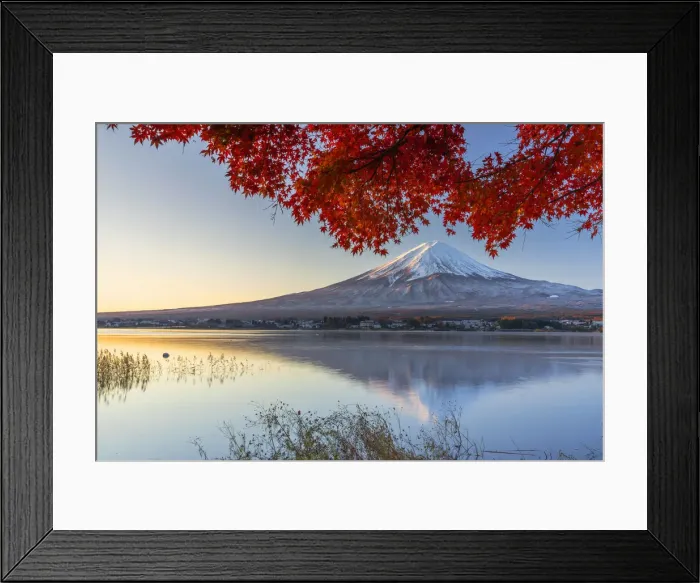 Framed Print : Mount Fuji and Lake Kawaguchi at dawn, Yamanashi Prefecture, Japan Framed Print : Mount Fuji and Lake Kawaguchi at dawn, Yamanashi Prefecture, Japan
