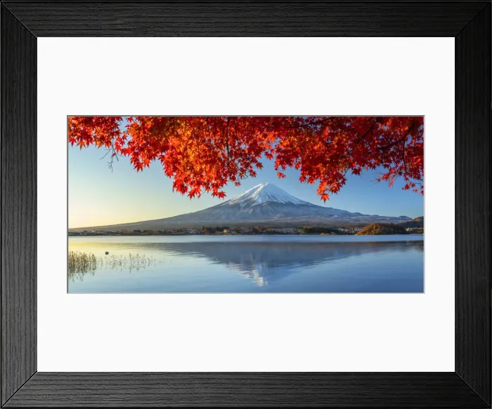 Framed Print : Mount Fuji and Lake Kawaguchi, Yamanashi Prefecture, Japan Framed Print : Mount Fuji and Lake Kawaguchi, Yamanashi Prefecture, Japan