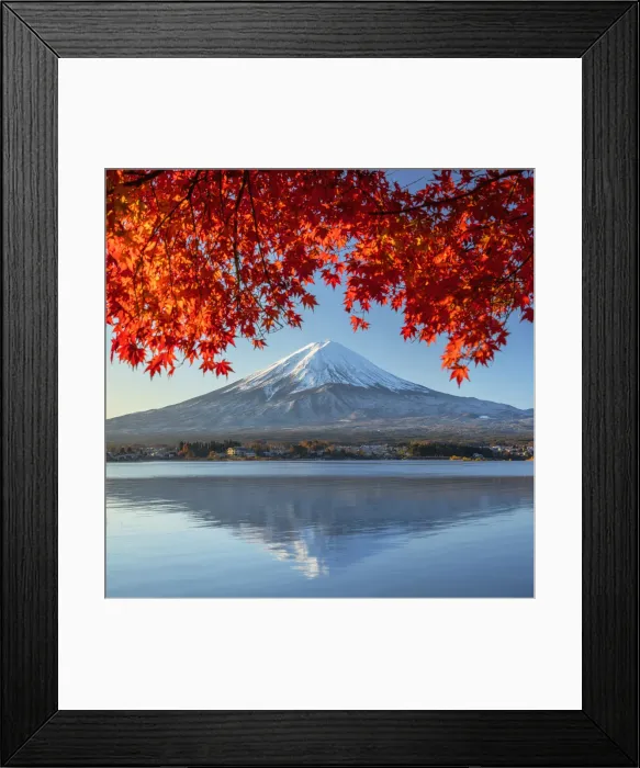 Framed Print : Mount Fuji and Lake Kawaguchi, Yamanashi Prefecture, Japan Framed Print : Mount Fuji and Lake Kawaguchi, Yamanashi Prefecture, Japan