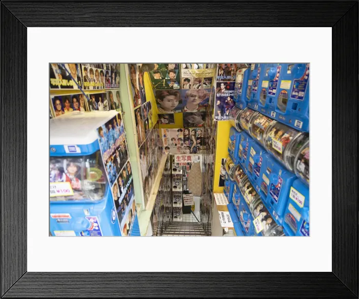 Framed Print : J-Pop shop on Takeshita Street, Harajuku, Tokyo, Japan Framed Print : J-Pop shop on Takeshita Street, Harajuku, Tokyo, Japan
