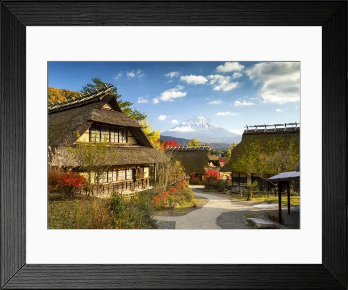 Framed Print : Iyashi no-Sato Nenba Traditional Village, Yamanashi Prefecture, Japan Framed Print : Iyashi no-Sato Nenba Traditional Village, Yamanashi Prefecture, Japan
