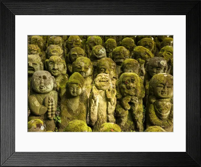 Framed Print : Stone statues at Otagi Nenbutsu ji Temple, Arashiyama Sagano area, Kyoto, Japan Framed Print : Stone statues at Otagi Nenbutsu ji Temple, Arashiyama Sagano area, Kyoto, Japan