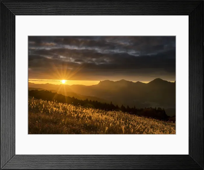 Framed Print : Sunset at Soni Highlands, East Nara Prefecture, Japan Framed Print : Sunset at Soni Highlands, East Nara Prefecture, Japan