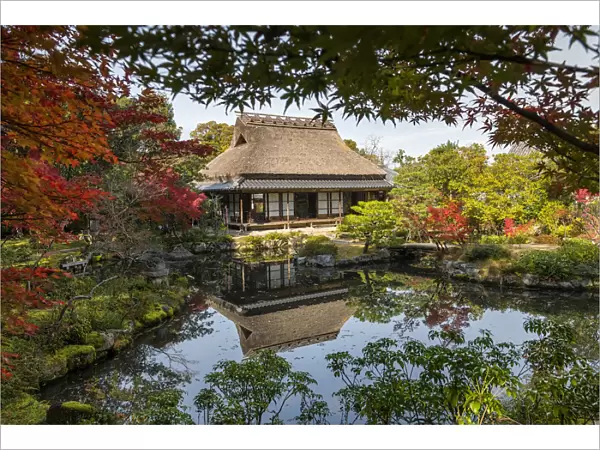 Jardin Isuien Tea House in Autumn, Nara, Kansai, Japan