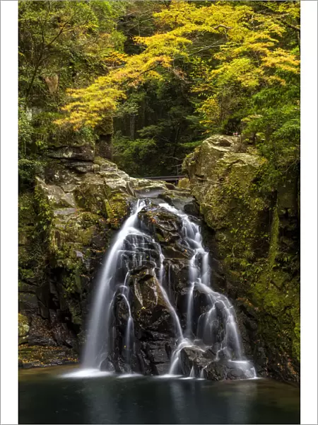 Akame Shijuhachi Waterfall in Autumn, Mie Prefecture, Japan