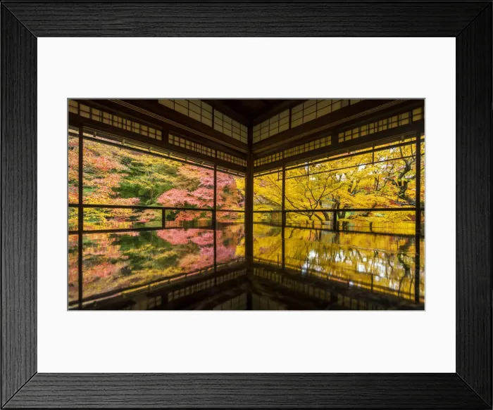 Framed Print : Rurikoin Temple Garden Reflection, Kyoto, Japan Framed Print : Rurikoin Temple Garden Reflection, Kyoto, Japan