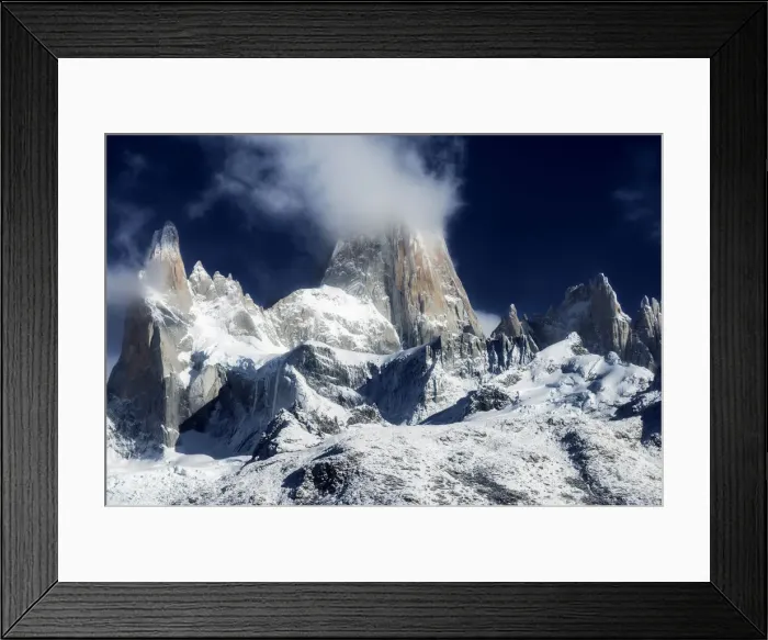 Framed Print : Mt. Fitz Roy close up in the late morning light, Los Glaciares National Park, Patagonia Framed Print : Mt. Fitz Roy close up in the late morning light, Los Glaciares National Park, Patagonia