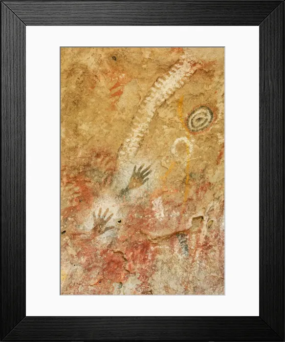 Framed Print : Argentina, Patagonia, Estancia La Maria, Rock Art on private Estancia