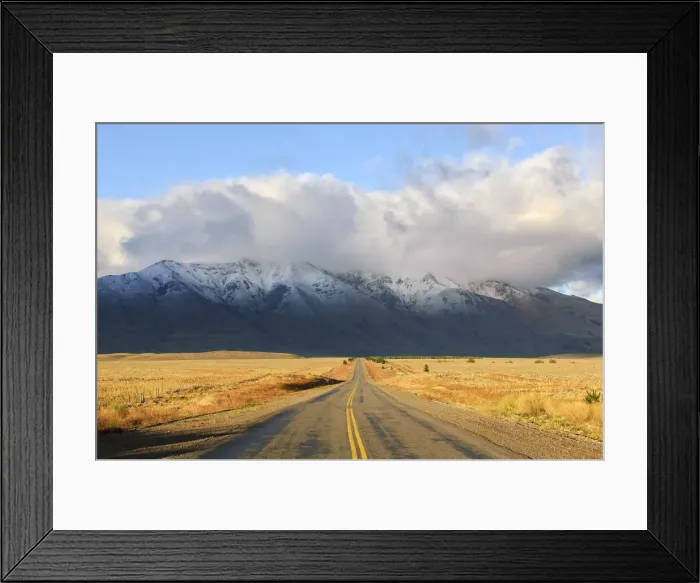 Framed Print : Argentina, Patagonia, Chubut Province, Route 40 with snow capped peaks Framed Print : Argentina, Patagonia, Chubut Province, Route 40 with snow capped peaks