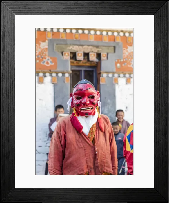 Framed Print : Masked dancers in Trongsa Dzong, Trongsa District, Bhutan Framed Print : Masked dancers in Trongsa Dzong, Trongsa District, Bhutan