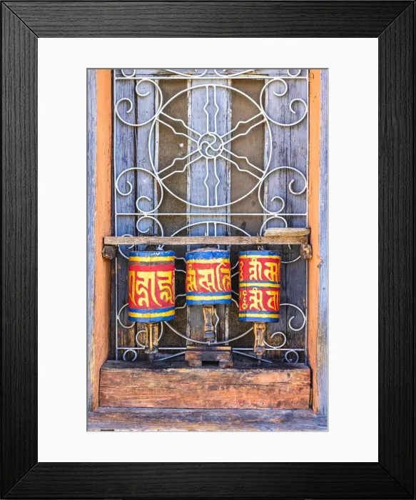 Framed Print : Prayer wheels in Jambey Lhakhang, Jakar, Bumthang District, Bhutan Framed Print : Prayer wheels in Jambey Lhakhang, Jakar, Bumthang District, Bhutan