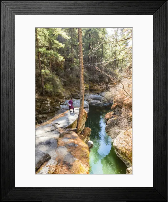 Framed Print : Membartsho, a holy site, revered as the place where Pema Lingpa Framed Print : Membartsho, a holy site, revered as the place where Pema Lingpa