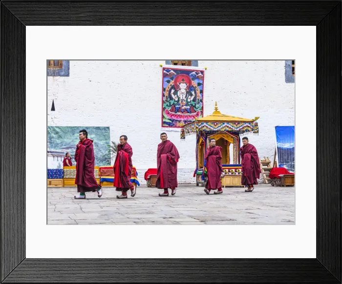 Framed Print : Punakha Tshechu (otherwise known as Punakha Festival), Punakha Dzong, Punakha