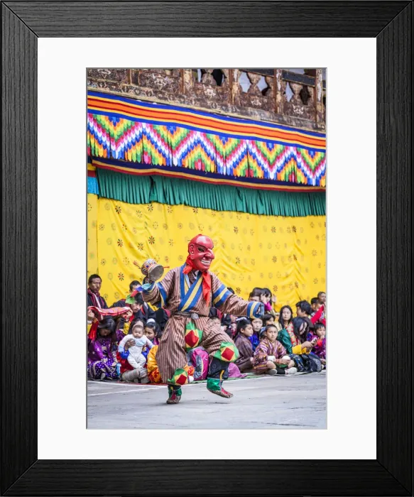 Framed Print : Punakha Tshechu (otherwise known as Punakha Festival), Punakha Dzong, Punakha