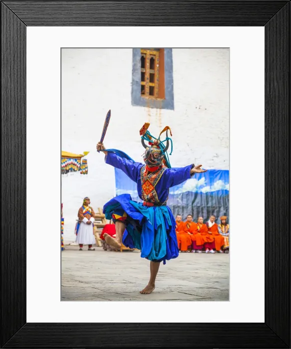 Framed Print : Punakha Tshechu (otherwise known as Punakha Festival), Punakha Dzong, Punakha