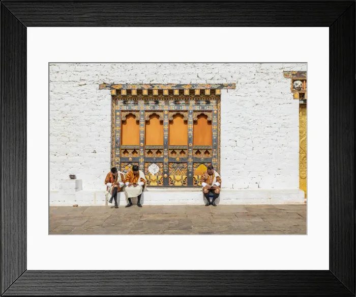 Framed Print : People sitting at the Punakha Tshechu (otherwise known as Punakha Festival) Framed Print : People sitting at the Punakha Tshechu (otherwise known as Punakha Festival)