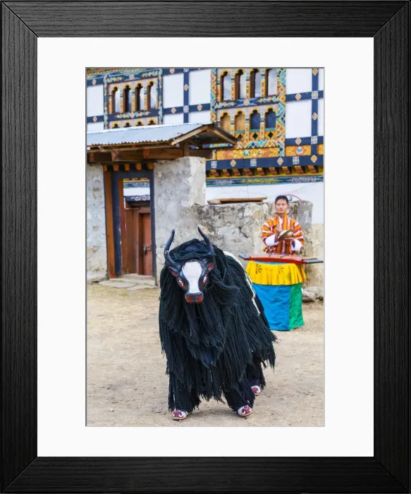 Framed Print : Masked dancer at a local festival in Paro District, Bhutan Framed Print : Masked dancer at a local festival in Paro District, Bhutan
