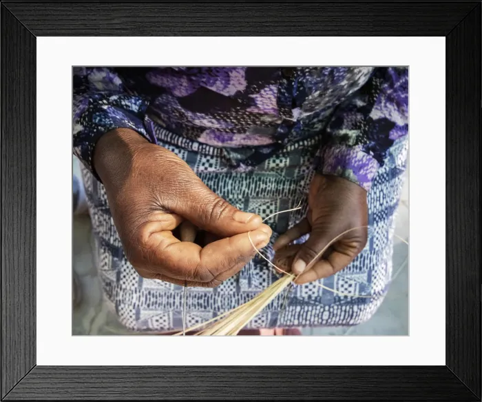 Framed Print : A traditional basket weaver in Maun, Botswana Framed Print : A traditional basket weaver in Maun, Botswana