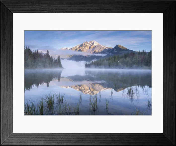 Framed Print : Pyramid Lake and Pyramid Mountain at dawn, Jasper National Park, Alberta, Canada Framed Print : Pyramid Lake and Pyramid Mountain at dawn, Jasper National Park, Alberta, Canada