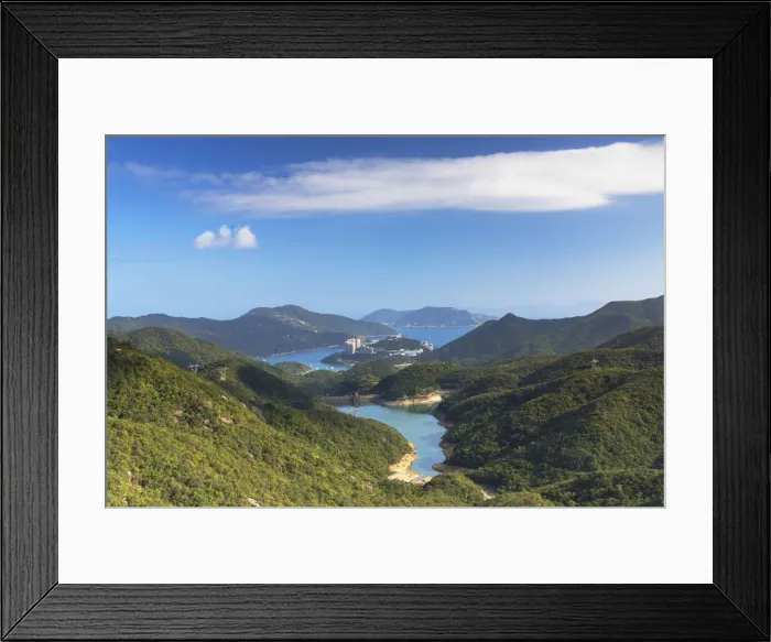 Framed Print : Tai Tam Reservoir on Hong Kong Island, Hong Kong Framed Print : Tai Tam Reservoir on Hong Kong Island, Hong Kong