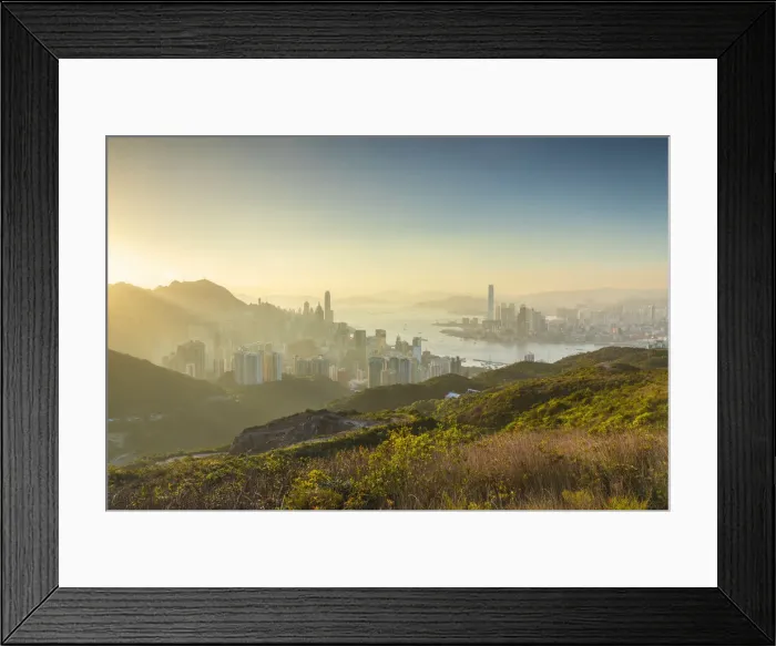 Framed Print : Hong Kong Island and Kowloon, Hong Kong Framed Print : Hong Kong Island and Kowloon, Hong Kong