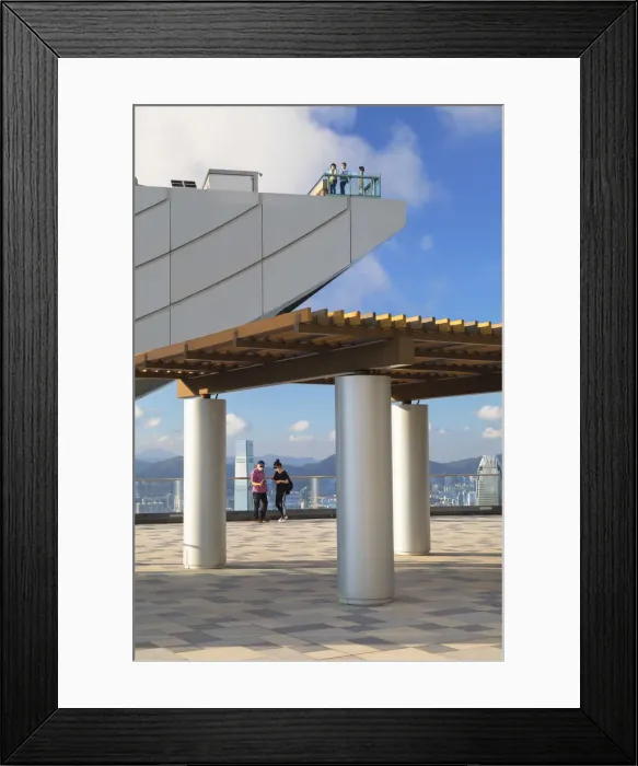 Framed Print : Peak Tower from Peak Galleria rooftop, Hong Kong Framed Print : Peak Tower from Peak Galleria rooftop, Hong Kong