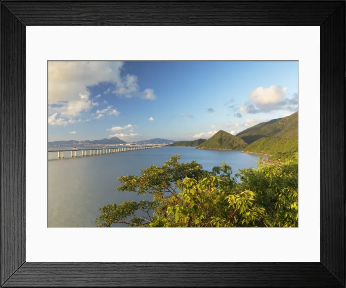 Framed Print : Hong Kong-Zhuhai-Macau bridge and Hong Kong International Airport, Lantau Island Framed Print : Hong Kong-Zhuhai-Macau bridge and Hong Kong International Airport, Lantau Island