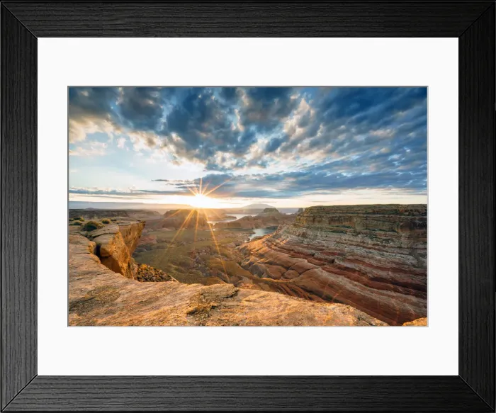 Framed Print : Sunrise at Alstrom Point, Lake Powell, Glen Canyon National Recreation Area, Page Framed Print : Sunrise at Alstrom Point, Lake Powell, Glen Canyon National Recreation Area, Page
