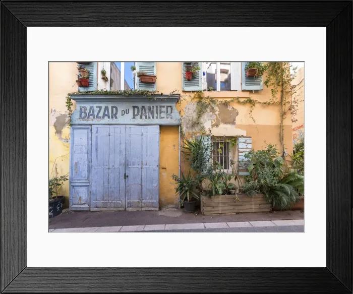Framed Print : Typical building along the streets of Marseille, Bouche du Rhone department, Provence-Alpes-C√¥te d‚AoAzur region, France
