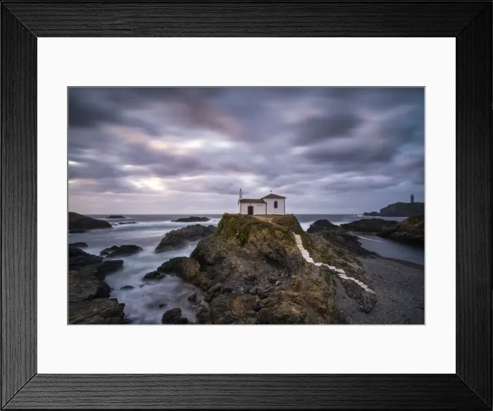 Framed Print : Ermita da Vire do Porto, Valdovino, La Coruna, Galicia, Spain