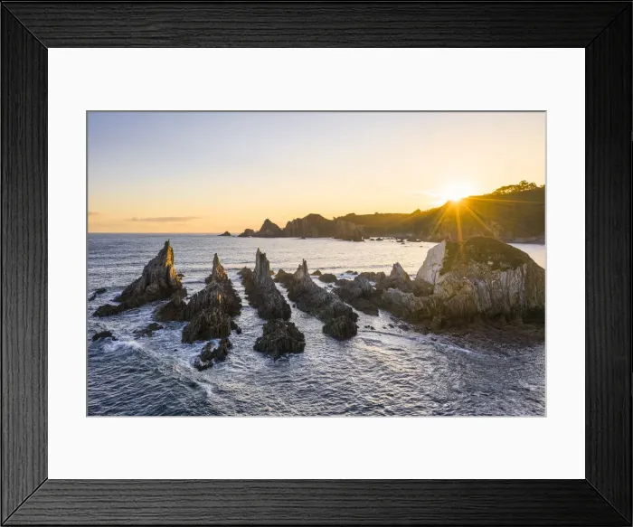 Framed Print : Playa Gueirua, Santa Marina, Asturias, Spain. La Forcada (The Pitchfork Framed Print : Playa Gueirua, Santa Marina, Asturias, Spain. La Forcada (The Pitchfork