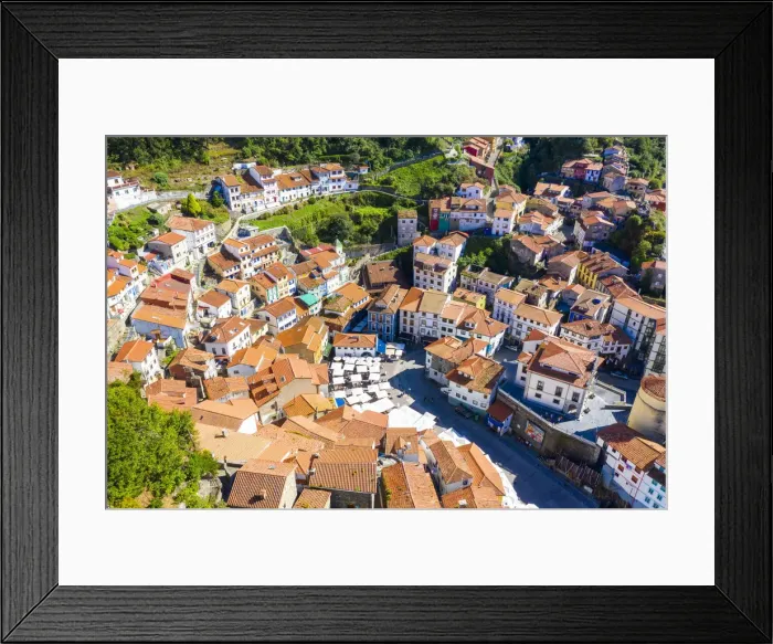 Framed Print : Aerial view of Cudillero, Asturias, Spain Framed Print : Aerial view of Cudillero, Asturias, Spain