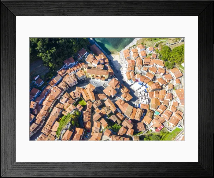 Framed Print : Aerial view of Cudillero, Asturias, Spain Framed Print : Aerial view of Cudillero, Asturias, Spain