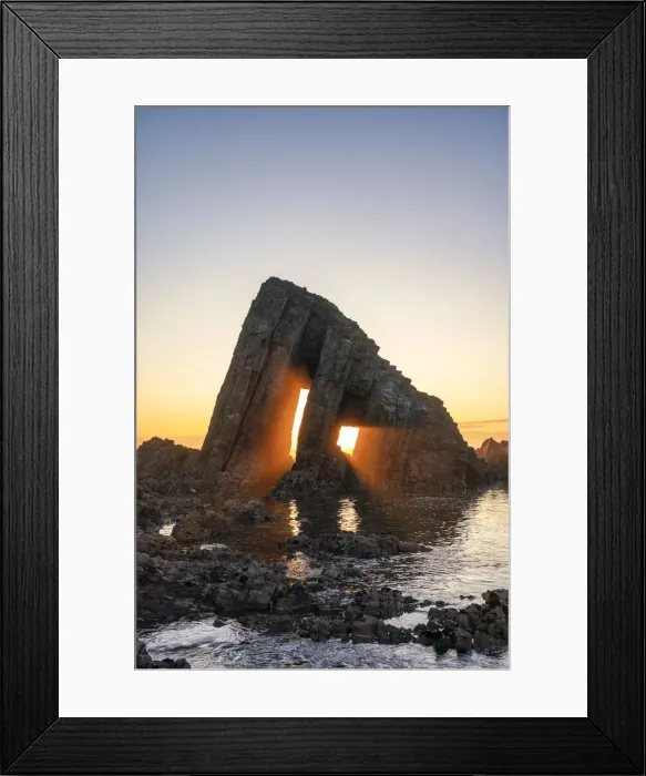 Framed Print : Albuerne, Asturias, Spain. Playa de Los Campizales at sunset Framed Print : Albuerne, Asturias, Spain. Playa de Los Campizales at sunset