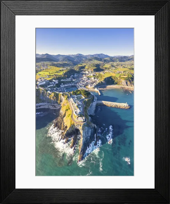 Framed Print : Aerial view of Luarca, Asturias, Spain Framed Print : Aerial view of Luarca, Asturias, Spain