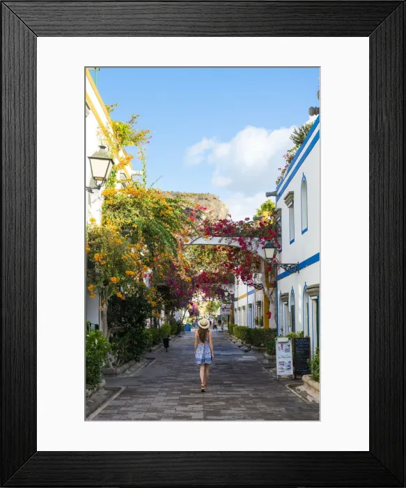 Framed Print : Puerto de Mogan, Mogan, Gran Canaria, Canary Islands, Spain