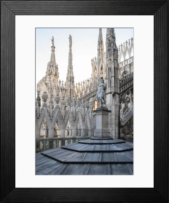 Framed Print : Milan, Lombardy, Italy One of the many statues on the rooftop of Milan Cathedral Framed Print : Milan, Lombardy, Italy One of the many statues on the rooftop of Milan Cathedral