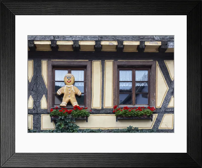 Framed Print : France, Alsace, Kaysersberg. Typical windows of Kaysersberg village Framed Print : France, Alsace, Kaysersberg. Typical windows of Kaysersberg village