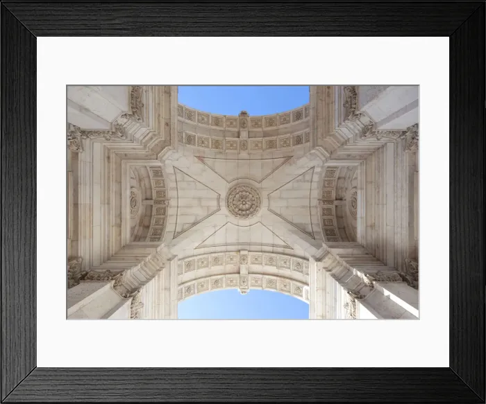 Framed Print : The ceiling of Arco de Rua Augusta (Arch of Augusta Street), Baixa Neighborhood, Lisbon