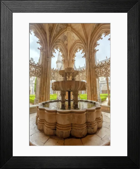 Framed Print : The Lavabo in the Royal Cloister (Claustro Real) of the Batalha Monastery (Mosteiro da Batalha), Batalha municipality, Leiria district, Estremadura province, Portugal Framed Print : The Lavabo in the Royal Cloister (Claustro Real) of the Batalha Monastery (Mosteiro da Batalha), Batalha municipality, Leiria district, Estremadura province, Portugal